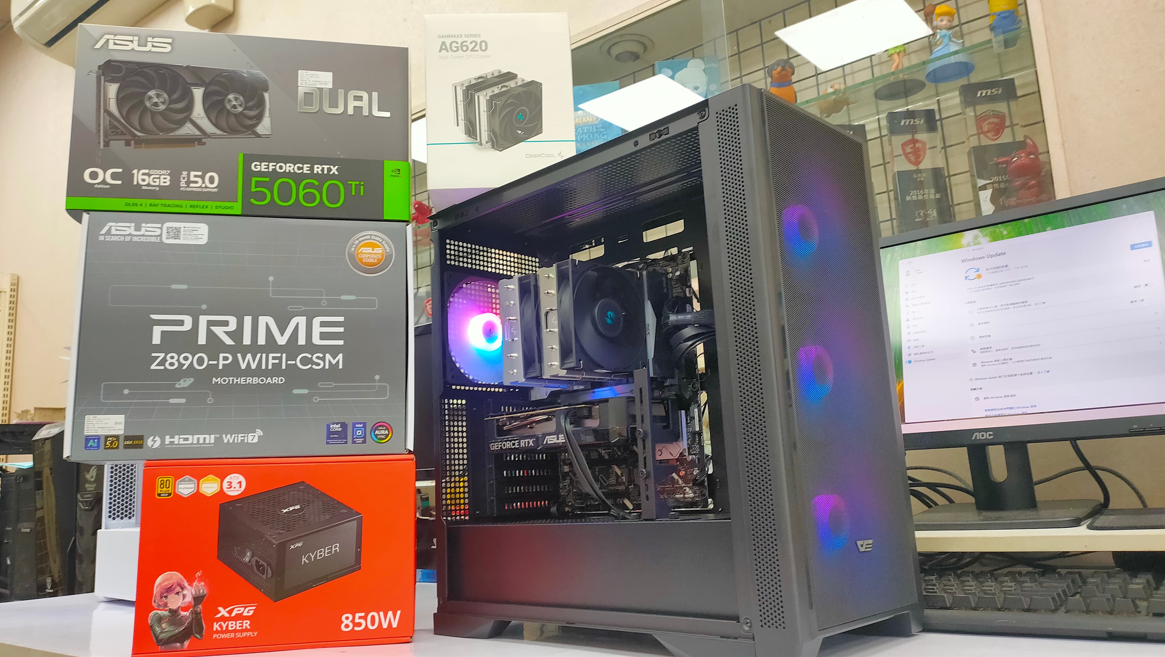 開箱開機 — RGB 一亮,用料看得出來
